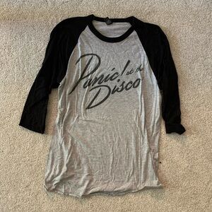 SOLD - panic at the disco raglan baseball tee shirt